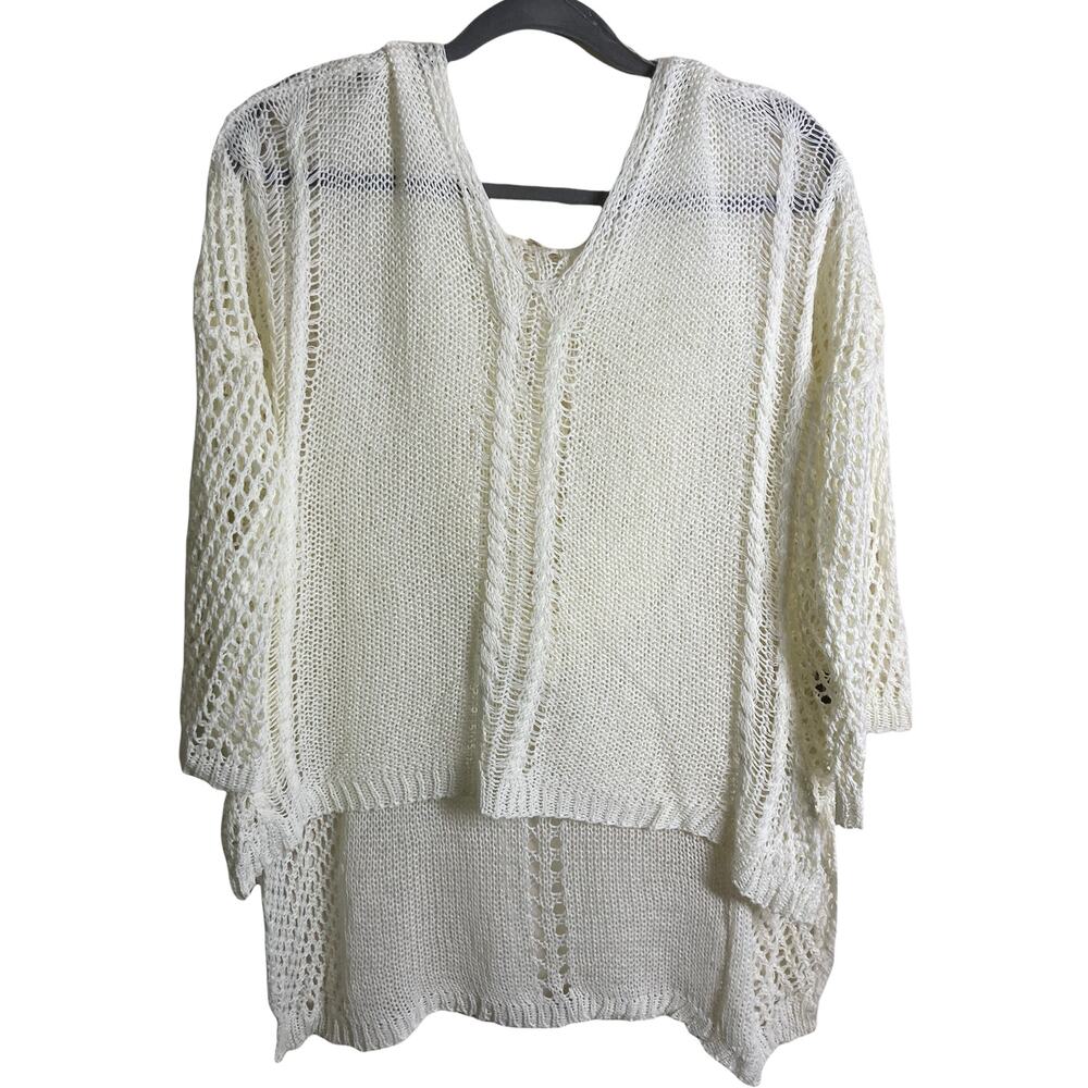 POL Ivory Lightweight Hoodie Pullover Sweater L